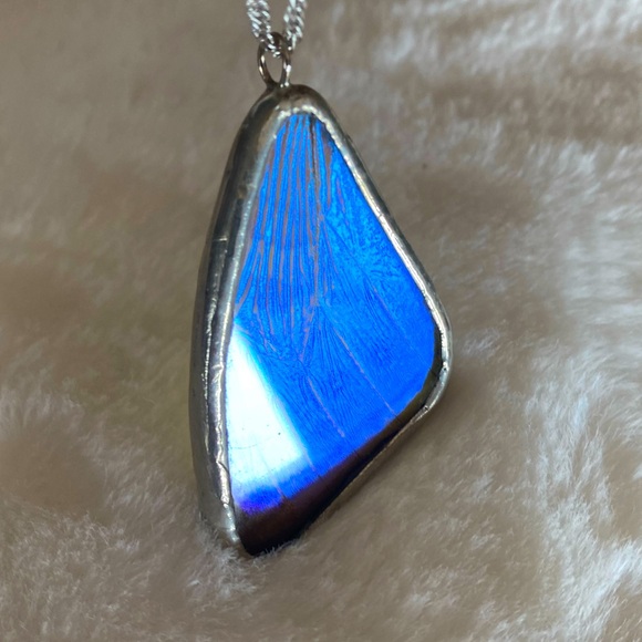 Sterling Silver 925 Butterfly Wing Pendant - Picture 2 of 14
